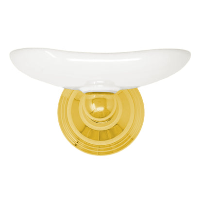 Strom Living St. Lawrence Vintage Style Wall Mounted Porcelain Soap Dish with Mounting Hardware and Escutcheon