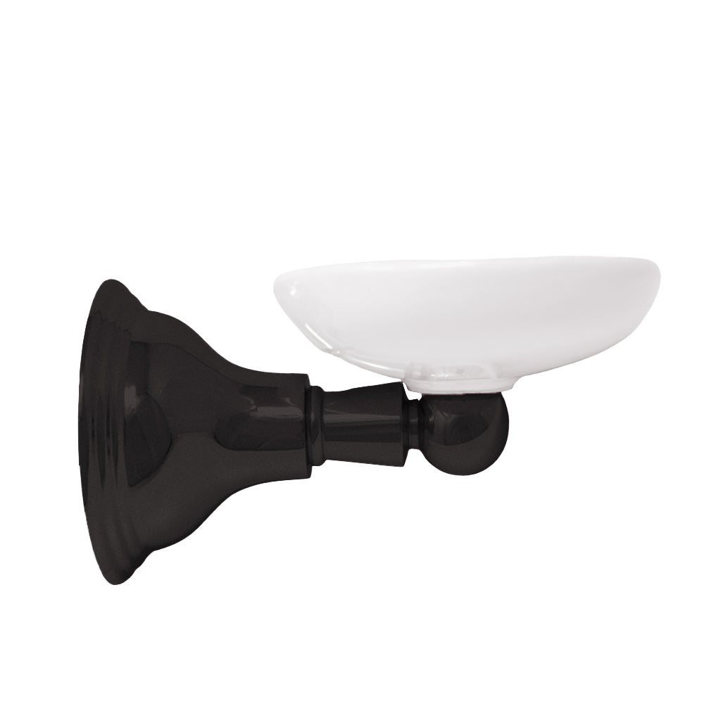 St. Lawrence Vintage Style Wall Mount Porcelain Soap Dish with Mounting Hardware and Escutcheon P0613 | Strom Living Oil Rubbed Bronze - Bathroom Accessories