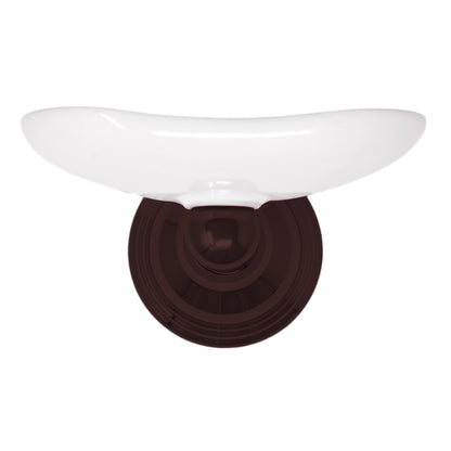 Strom Living St. Lawrence Vintage Style Wall Mounted Porcelain Soap Dish with Mounting Hardware and Escutcheon