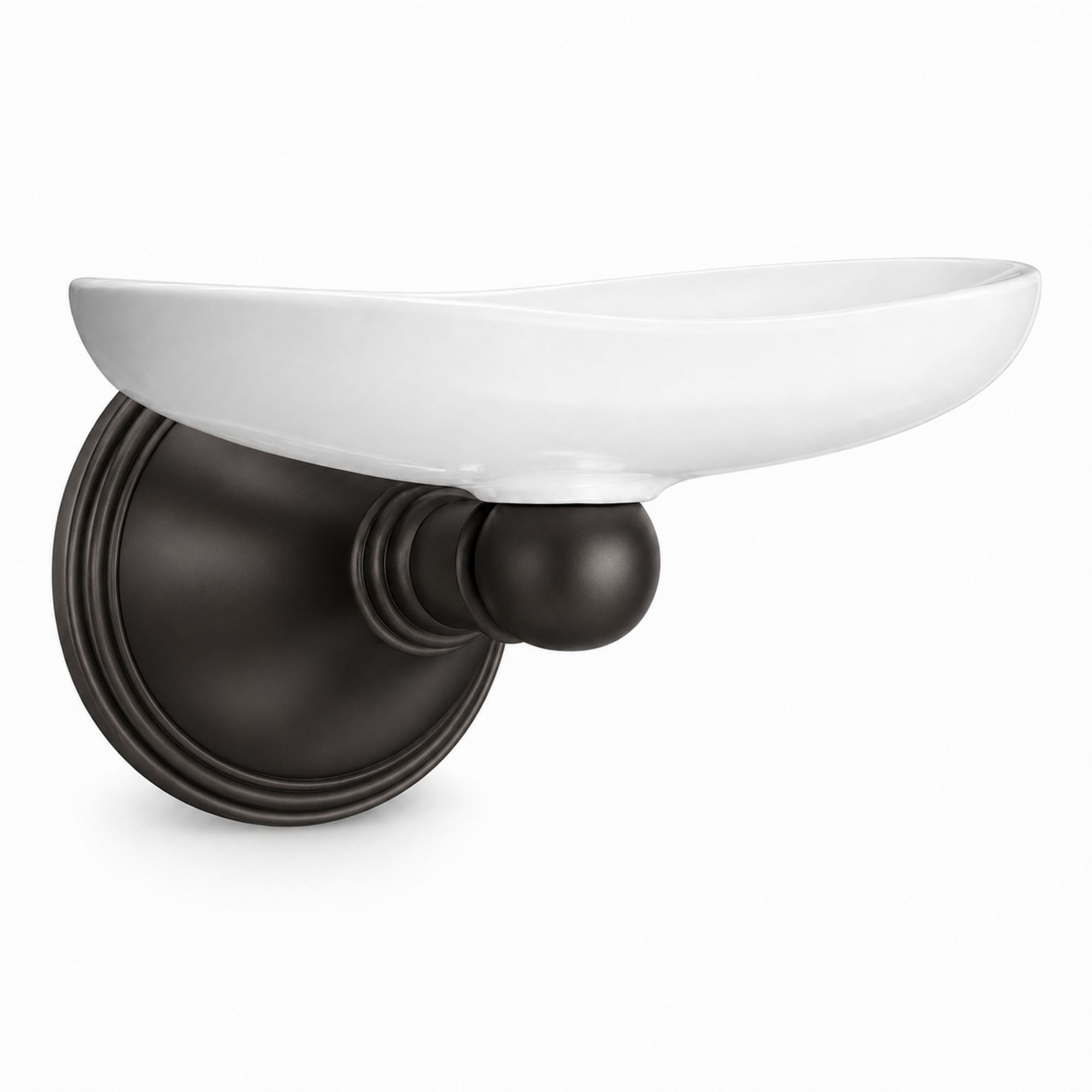 St. Lawrence Vintage Style Wall Mount Porcelain Soap Dish with Mounting Hardware and Escutcheon P0613 | Strom Living Oil Rubbed Bronze - Bathroom Accessories