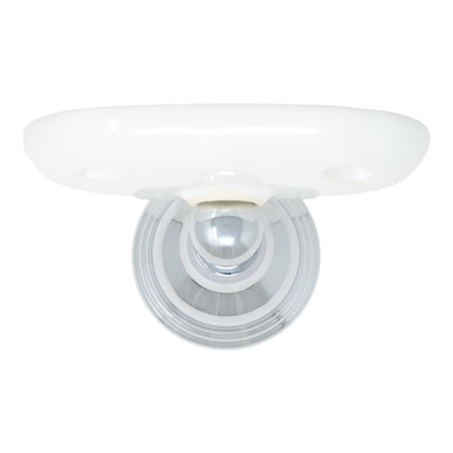 Strom Living St. Lawrence Wall Mounted Porcelain Toothbrush and Glass Holder with High Quality Solid Brass