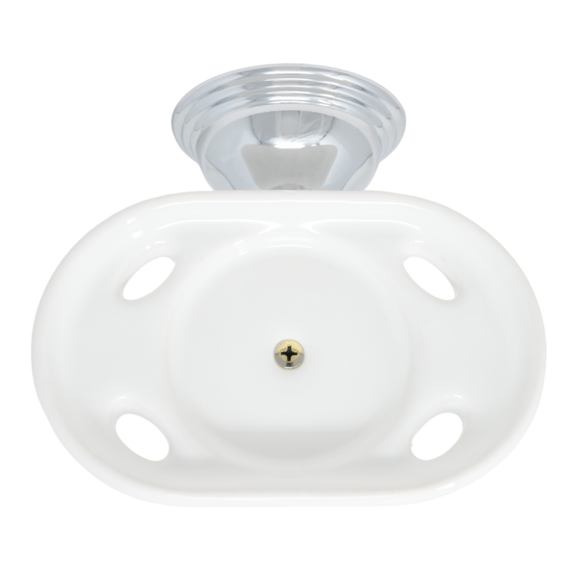 St. Lawrence Wall Mount Porcelain Toothbrush and Glass Holder, Solid Brass P0614 | Strom Living - Bathroom Accessories
