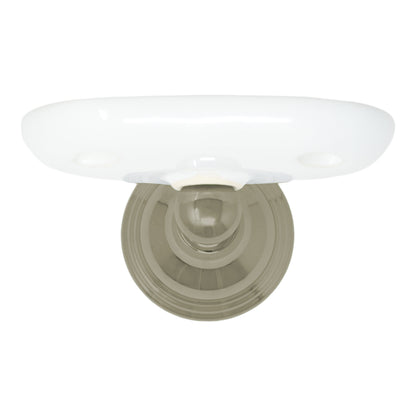 Strom Living St. Lawrence Wall Mounted Porcelain Toothbrush and Glass Holder with High Quality Solid Brass