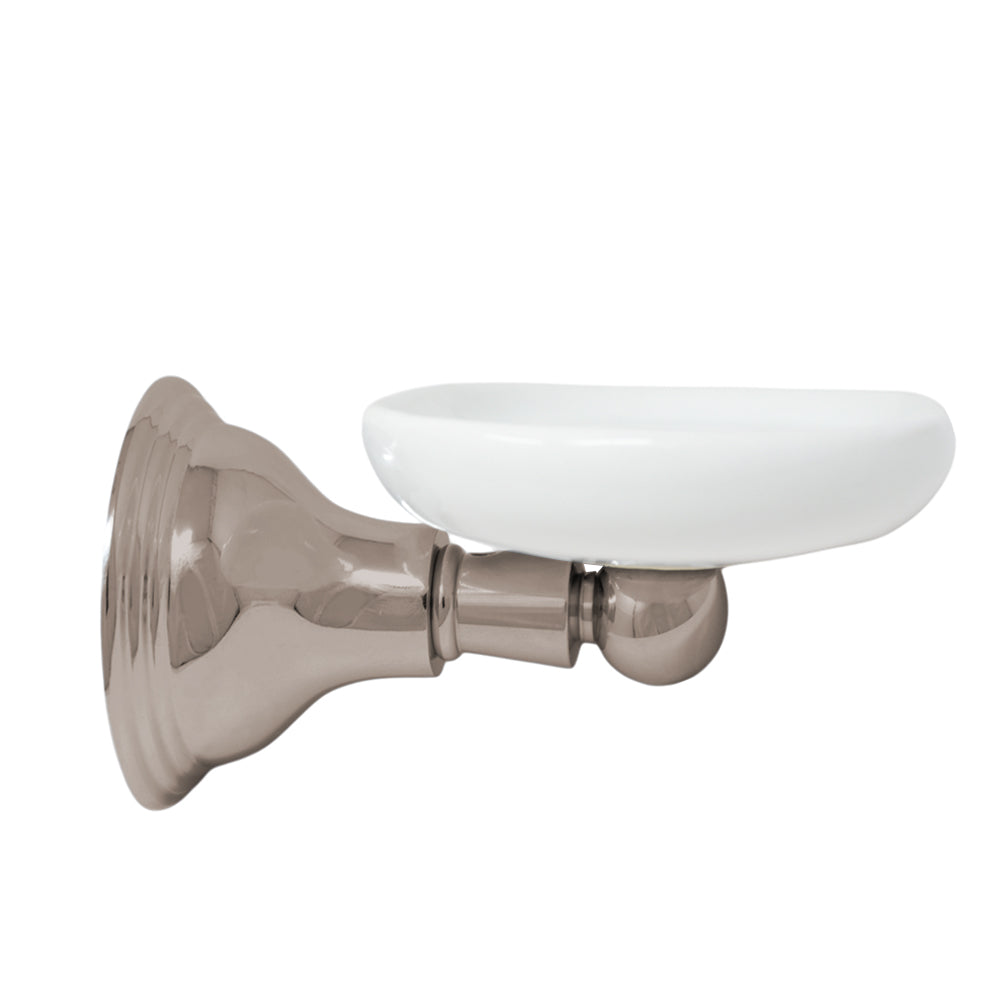 St. Lawrence Wall Mount Porcelain Toothbrush and Glass Holder, Solid Brass P0614 | Strom Living - Bathroom Accessories