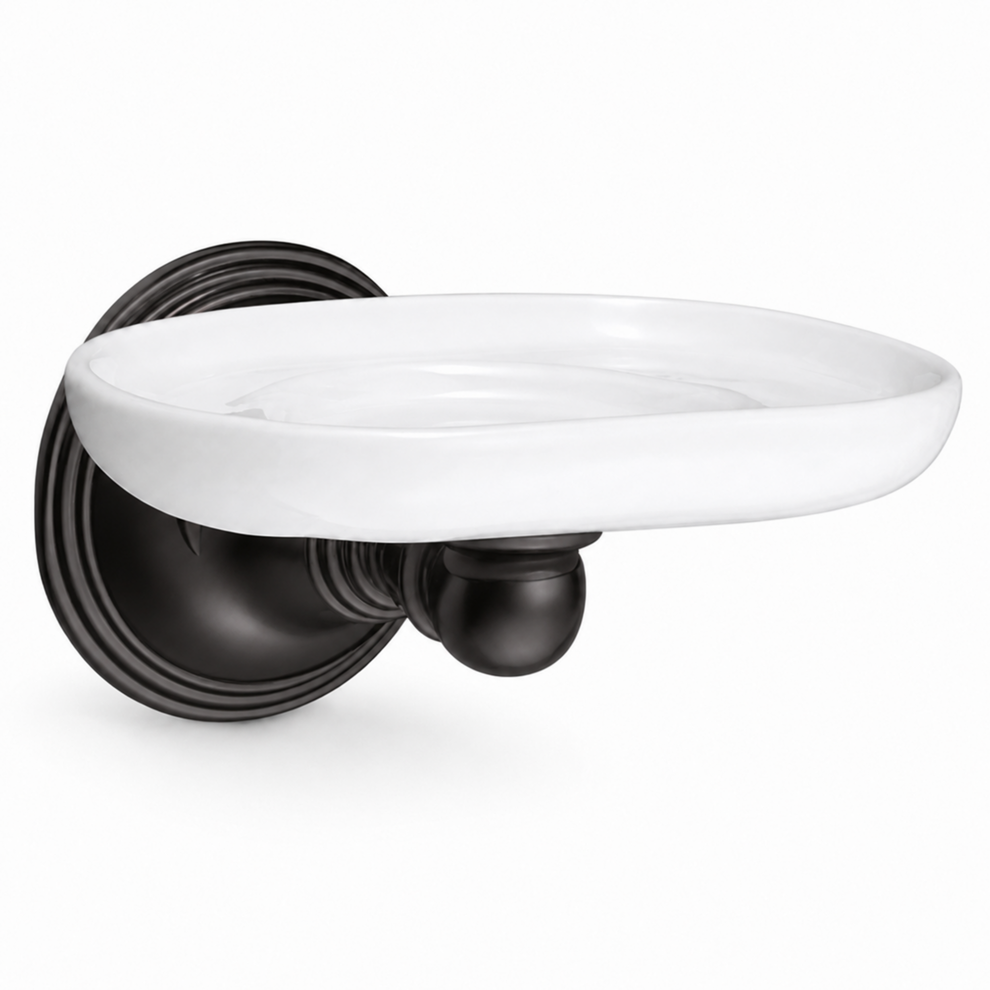 St. Lawrence Wall Mount Porcelain Toothbrush and Glass Holder, Solid Brass P0614 | Strom Living Oil Rubbed Bronze - Bathroom Accessories