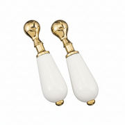 Strom Living 4" long Offset Porcelain Handle Pair - Faucet Parts
