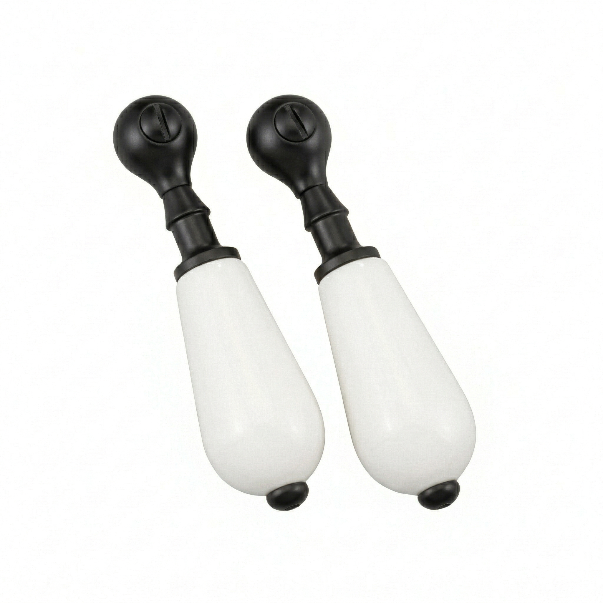 Strom Living 4" long Offset Porcelain Handle Pair Oil Rubbed Bronze - Faucet Parts