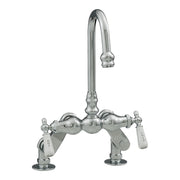 Deck Mount Faucet with Porcelain Lever Handles P0625 | Strom Living