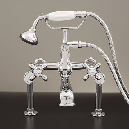 Strom Living British Telephone Deck Mount Faucet with Variable Centers