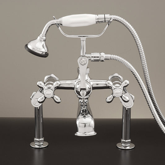 Strom Living British Telephone Deck Mount Faucet with Variable Centers