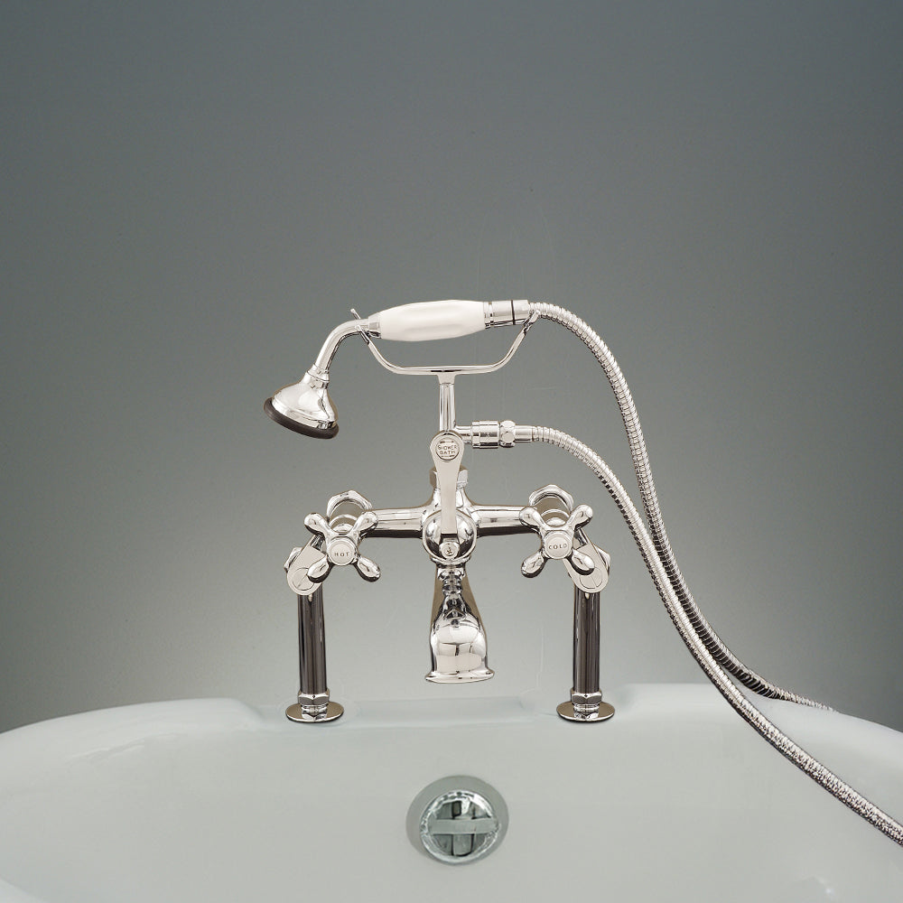 Strom Living British Telephone Deck Mount Faucet with Variable Centers