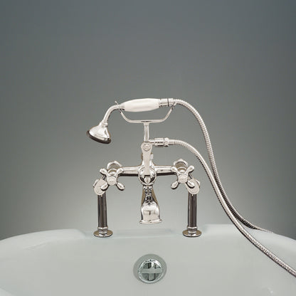 Strom Living British Telephone Deck Mount Faucet with Variable Centers