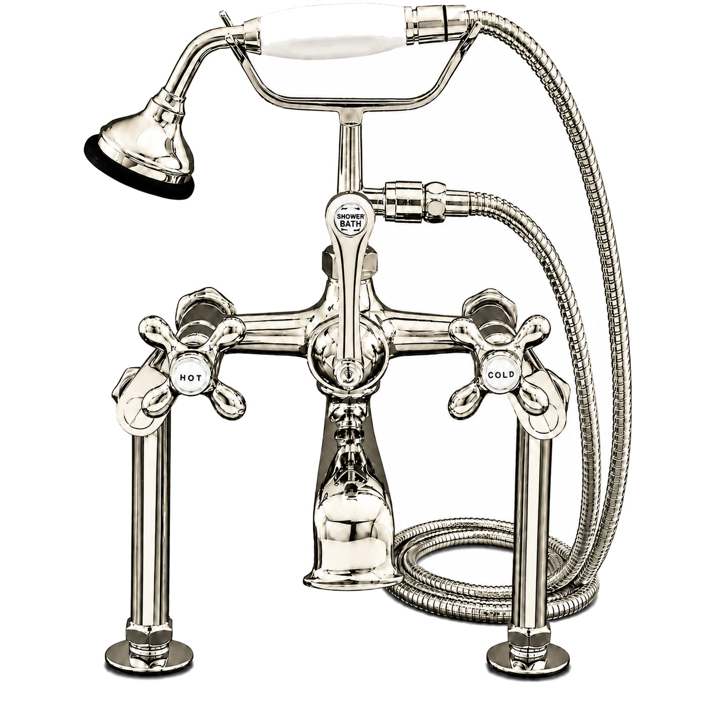 Deck Mount Telephone Faucet Variable P0626 | Strom Living Polished Nickel - Tub Fillers