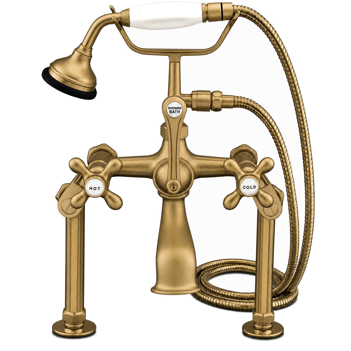 Deck Mount Telephone Faucet Variable P0626 | Strom Living Raw Brass - Tub Fillers