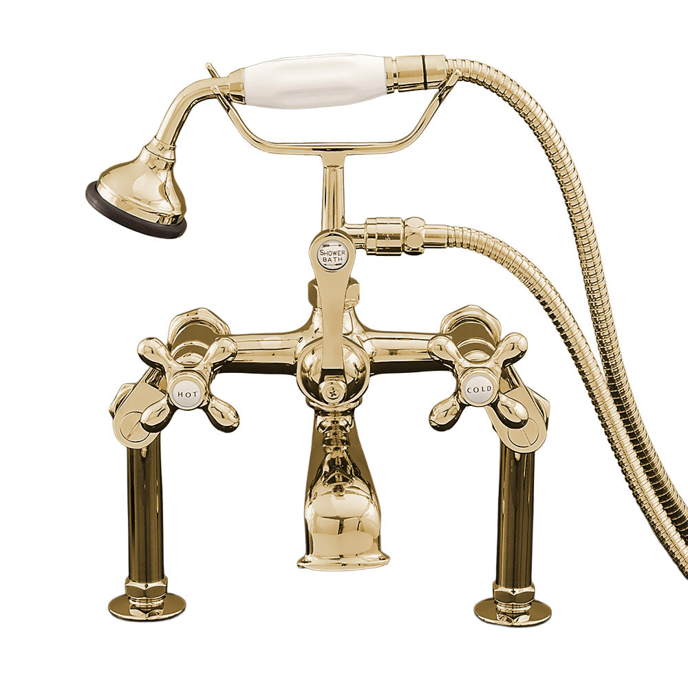 Deck Mount Telephone Faucet Variable P0626 | Strom Living Satin Brass - Tub Fillers