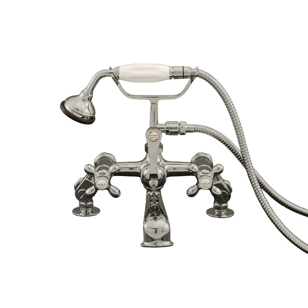 British Telephone Deck Mount Tub Faucet P0627 | Strom Living Matte Nickel - Tub Fillers