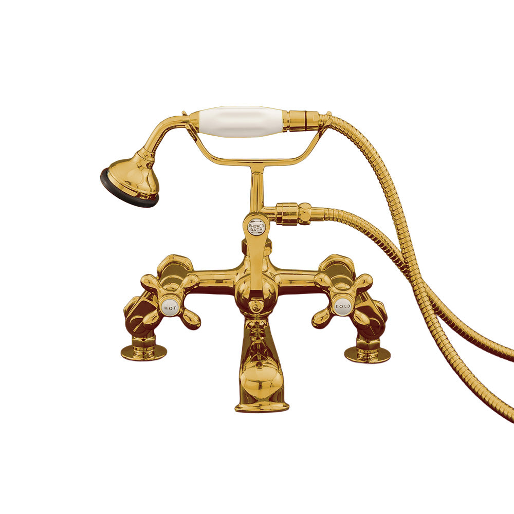 British Telephone Deck Mount Tub Faucet P0627 | Strom Living Polished Brass - Tub Fillers