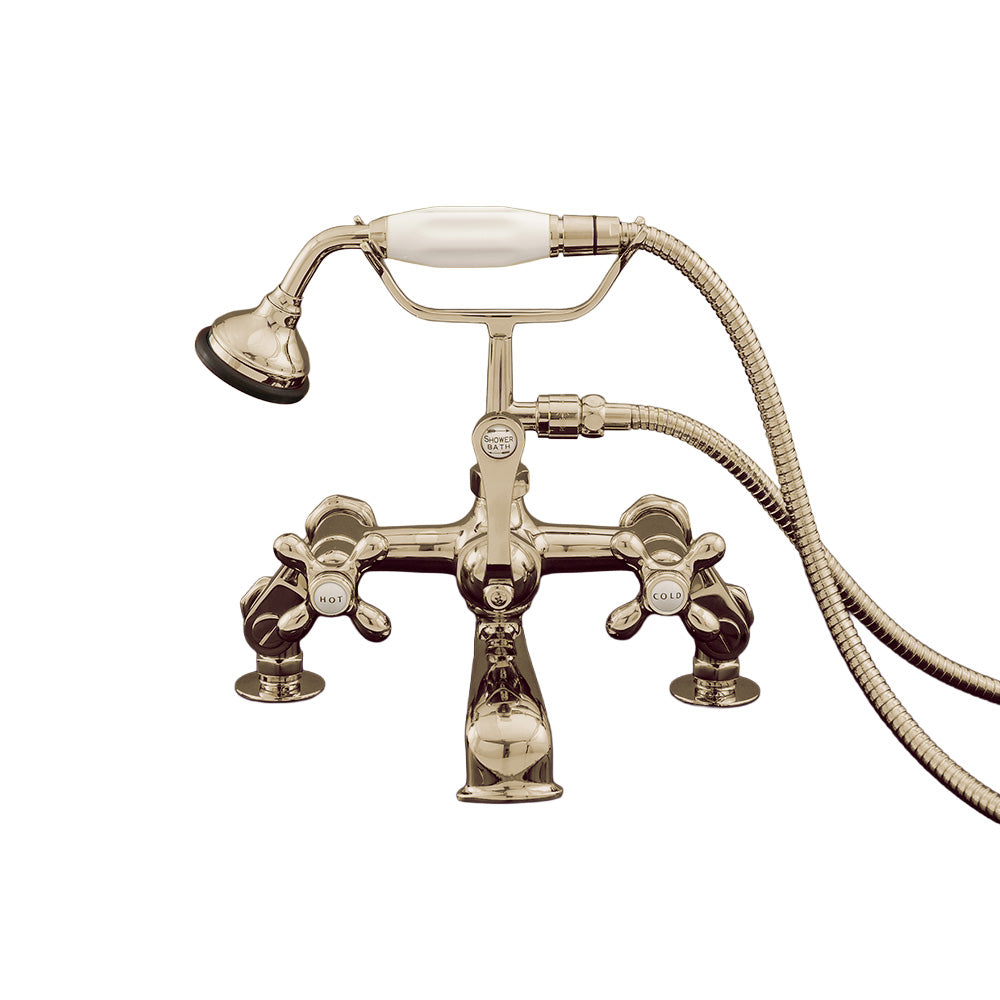British Telephone Deck Mount Tub Faucet P0627 | Strom Living Raw Brass - Tub Fillers