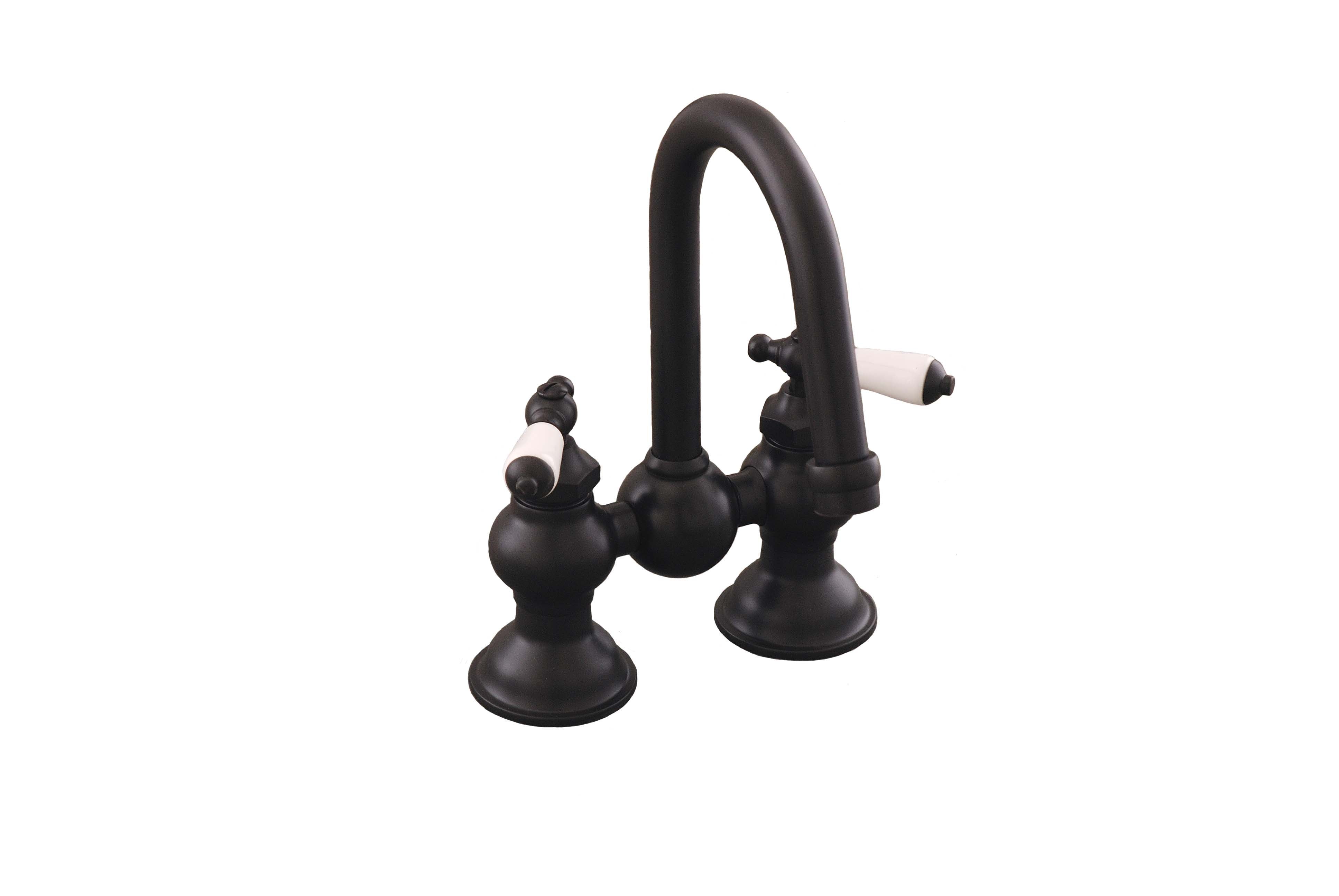 Columbia Bridge Bathroom or Kitchen Faucet Set 6-8" Spread with Turn and Lift Drain P0629 | Strom Living