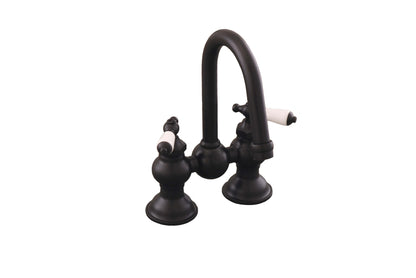 Strom Living Columbia Bridge Bathroom or Kitchen Faucet Set 6-8" Spread with Turn and Lift Drain