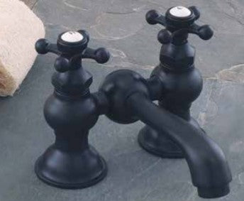 The Gooseneck Adjustable Bridge Faucet Set 4-6" Spread with Faucet Body with Lever Handles Lift & Turn Drain
