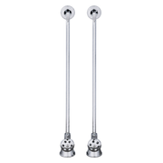 Strom Living Tub Supply Set with Single Offset Tubing Chrome Round Handles - Plumbing Parts