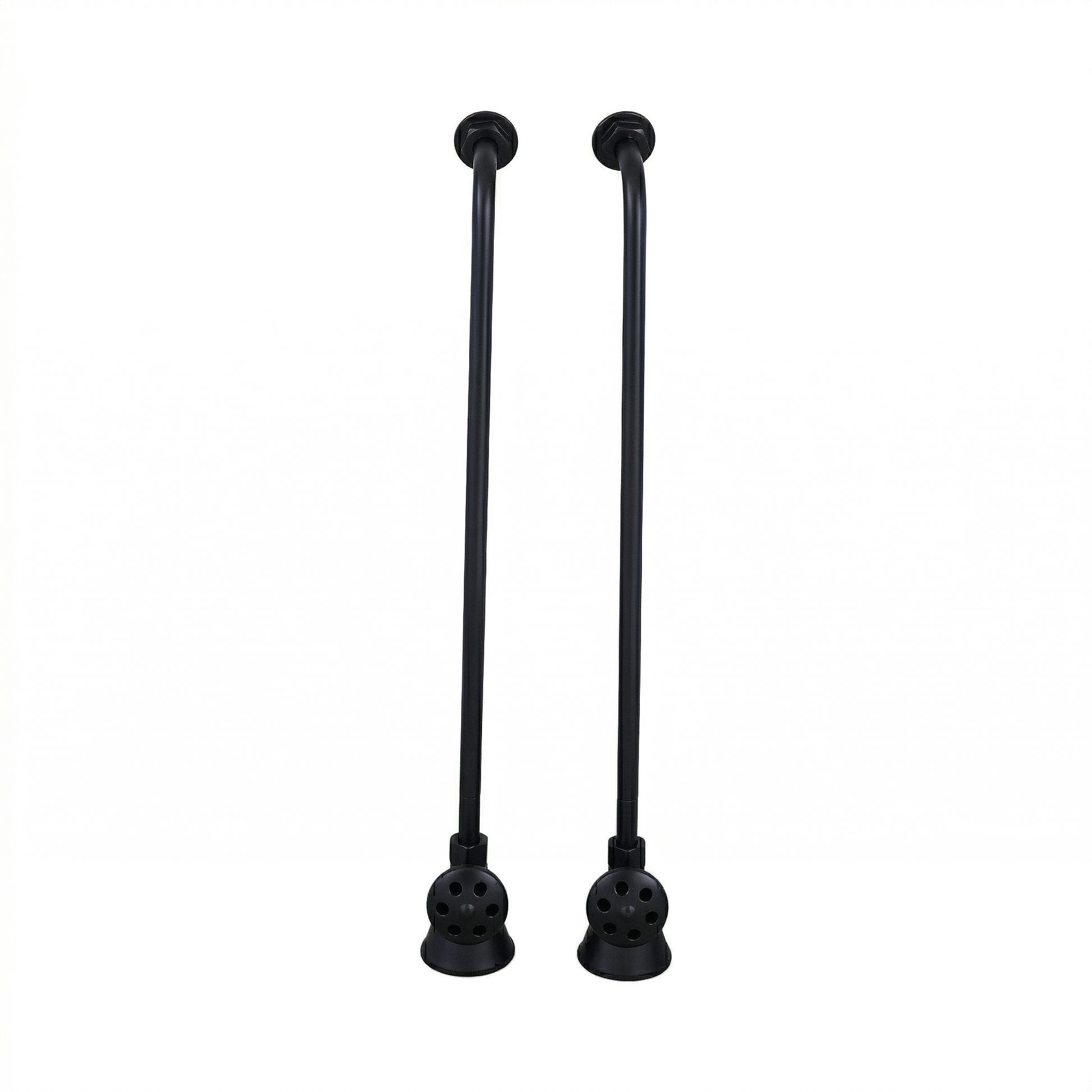 Strom Living Tub Supply Set with Single Offset Tubing Oil Rubbed Bronze Cross-Point Handles - Plumbing Parts