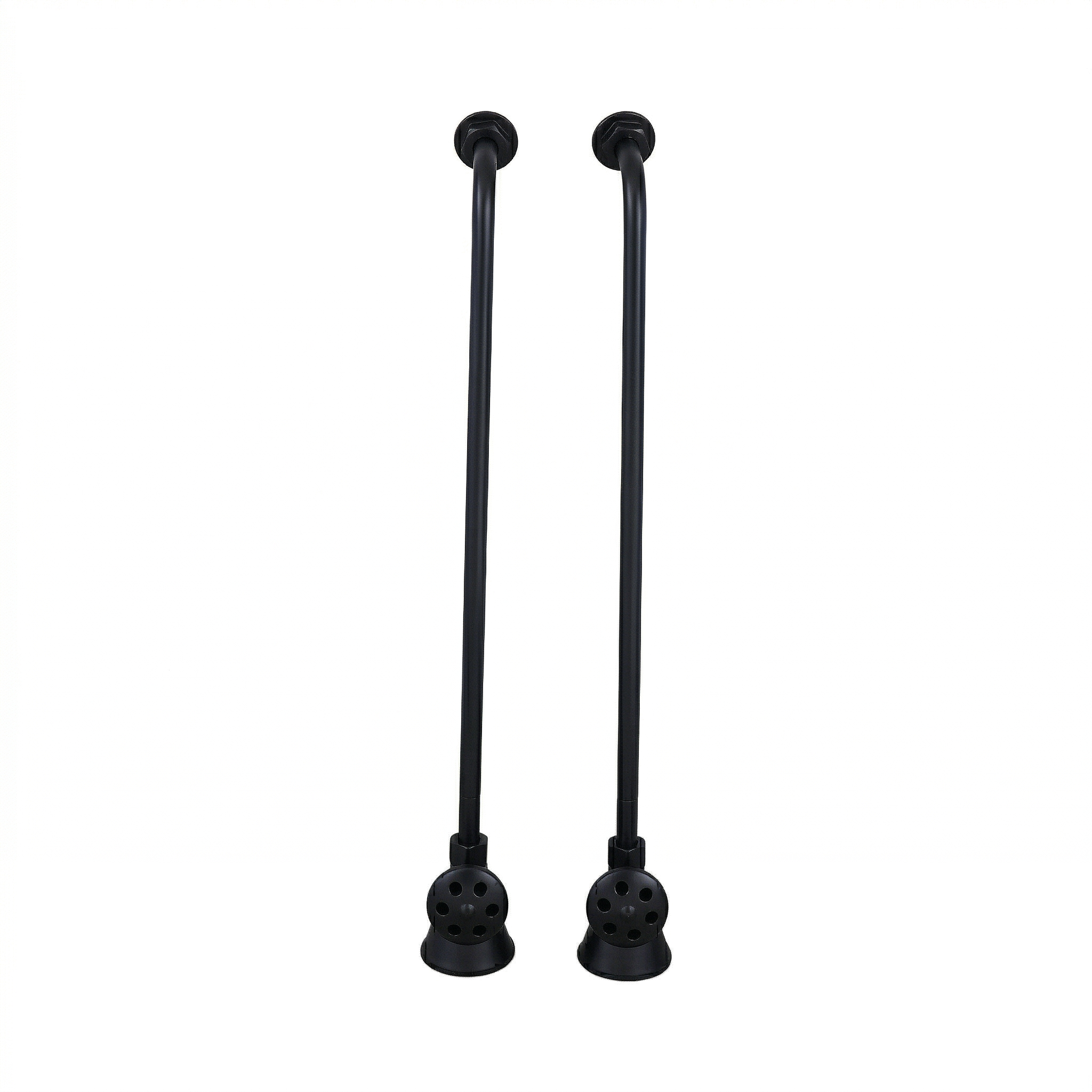 Strom Living Tub Supply Set with Single Offset Tubing Oil Rubbed Bronze Cross-Point Handles - Plumbing Parts
