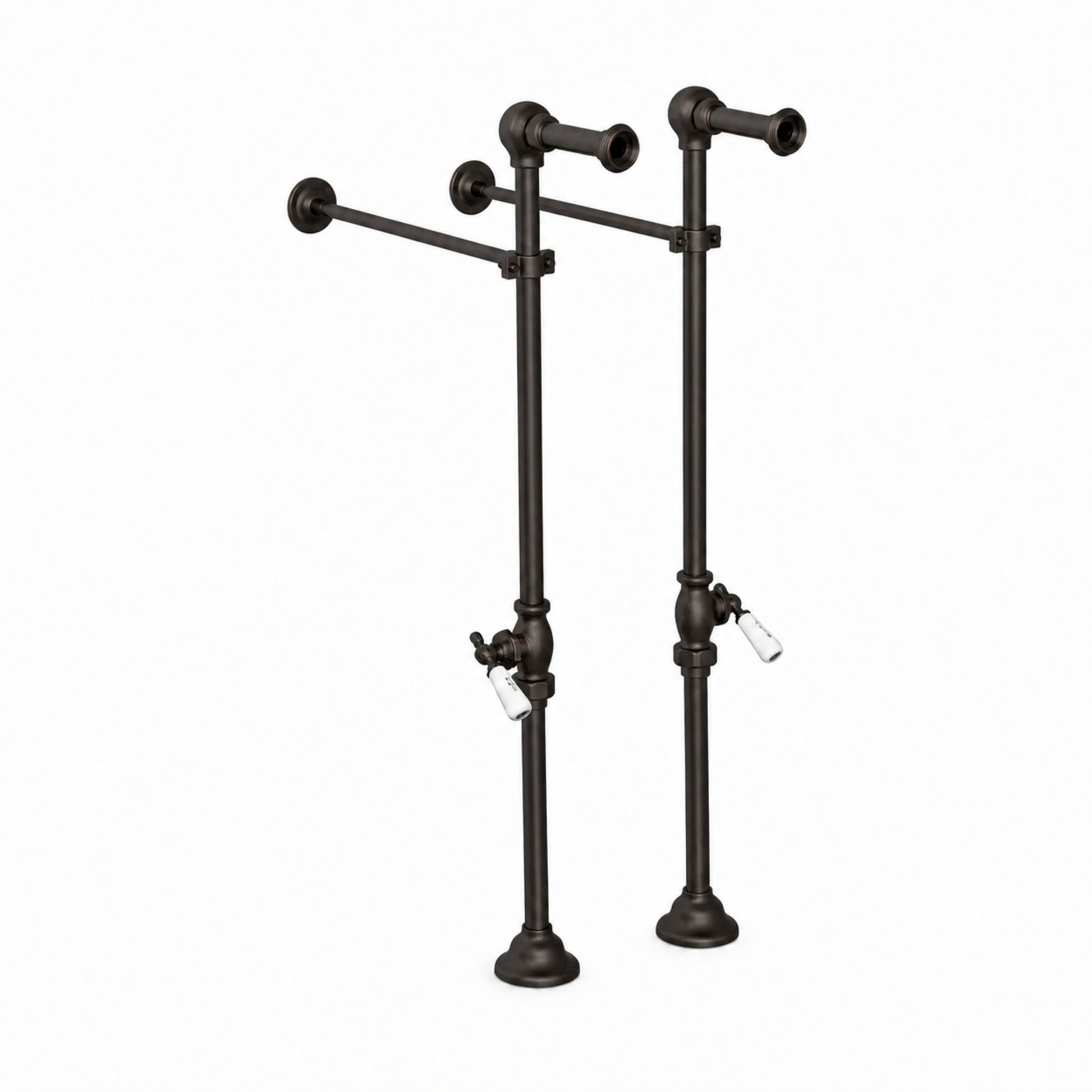 Strom Living Freestanding Tub Faucet Supply Set with Shutoffs Oil Rubbed Bronze 28" - Plumbing Parts