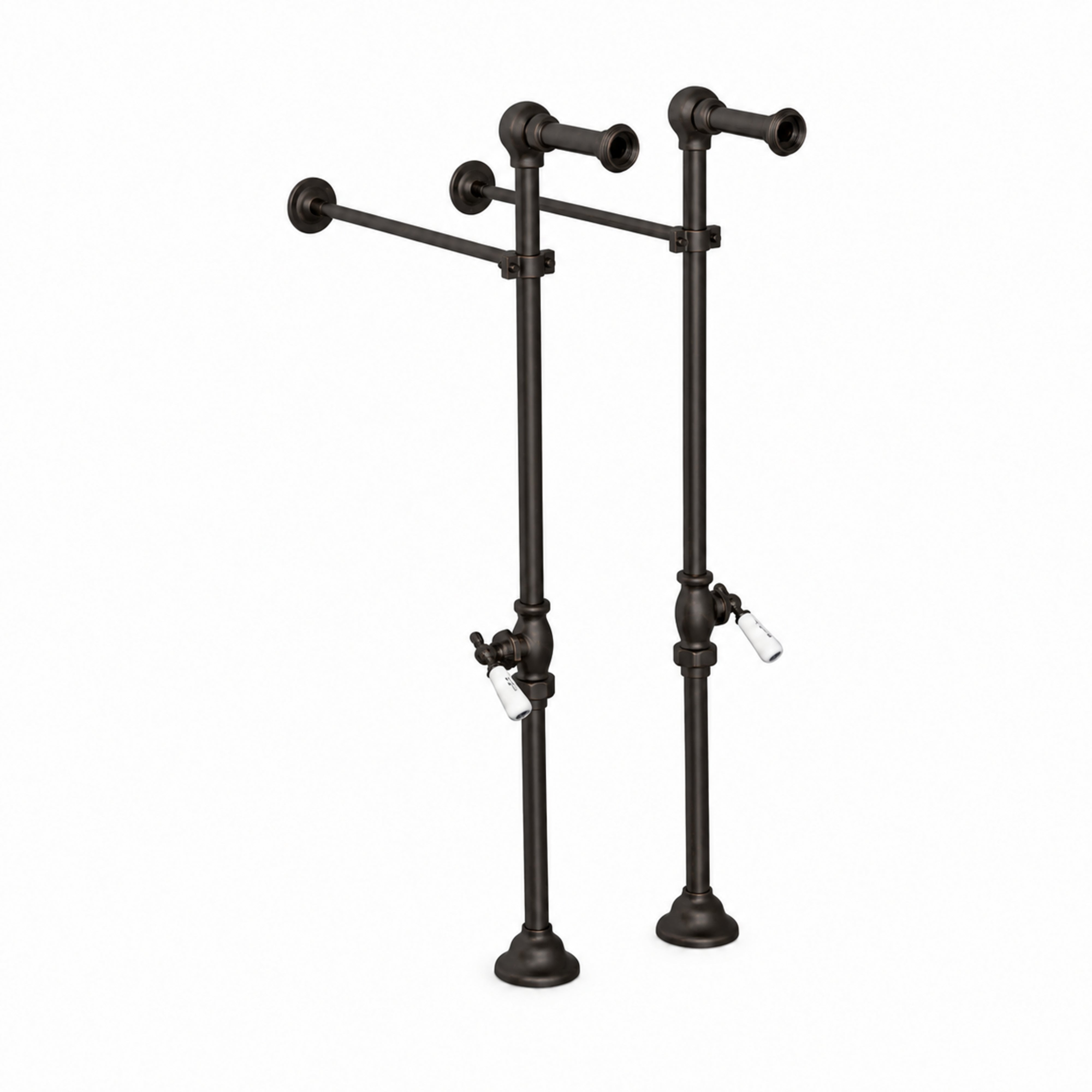 Strom Living Freestanding Tub Faucet Supply Set with Shutoffs Oil Rubbed Bronze 28" - Plumbing Parts
