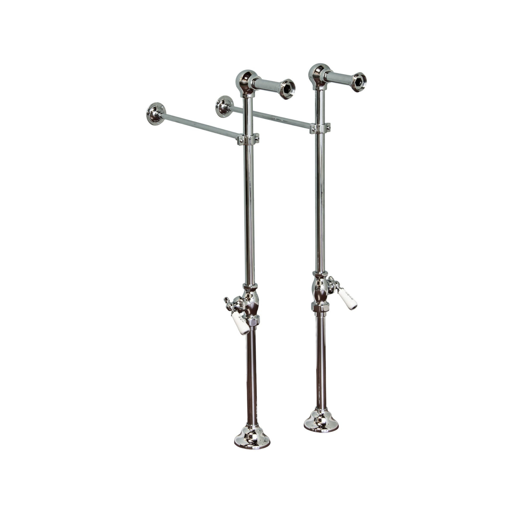 Strom Living Freestanding Tub Faucet Supply Set with Shutoffs Chrome - Plumbing Parts