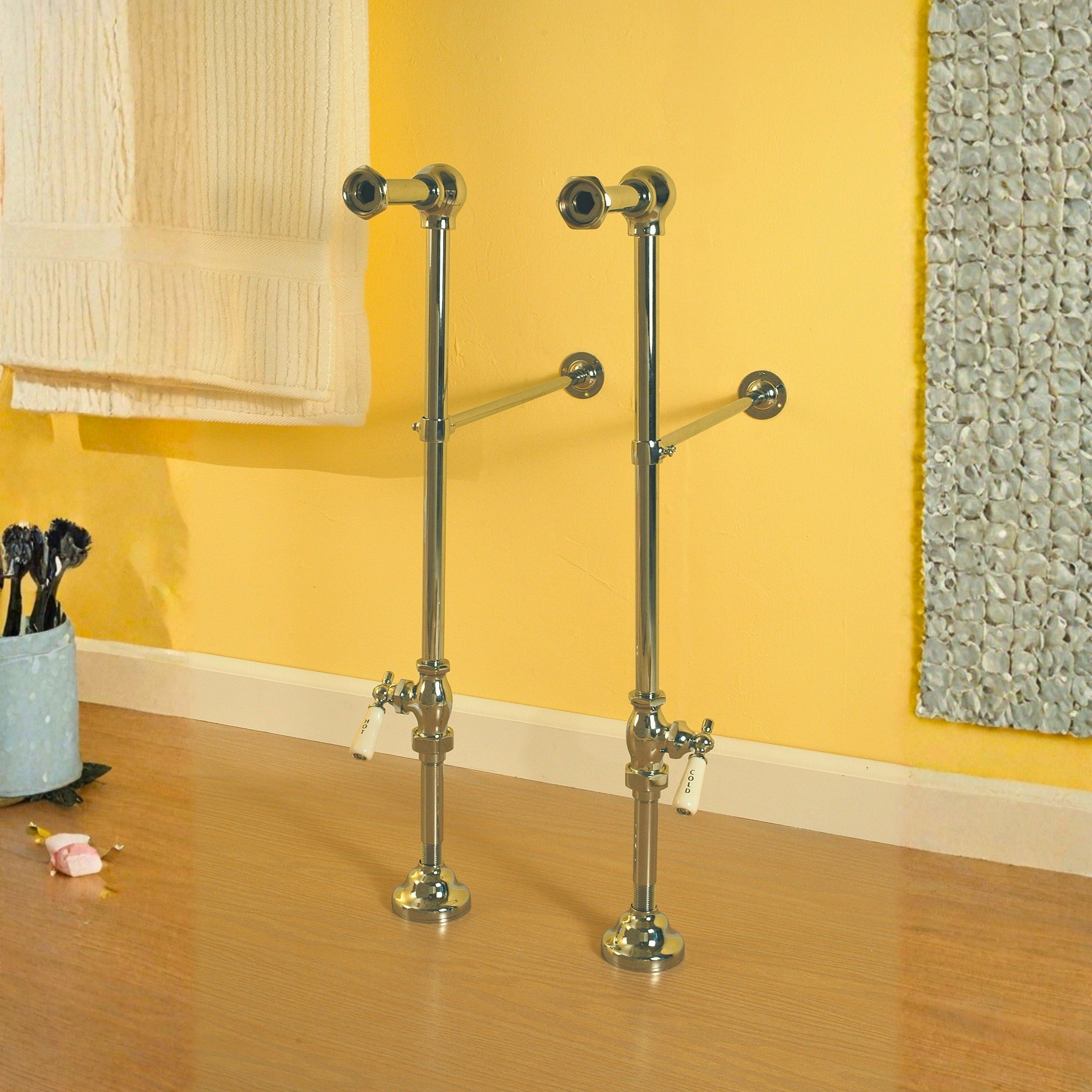 Strom Living Freestanding Tub Faucet Supply Set with Shutoffs - Plumbing Parts