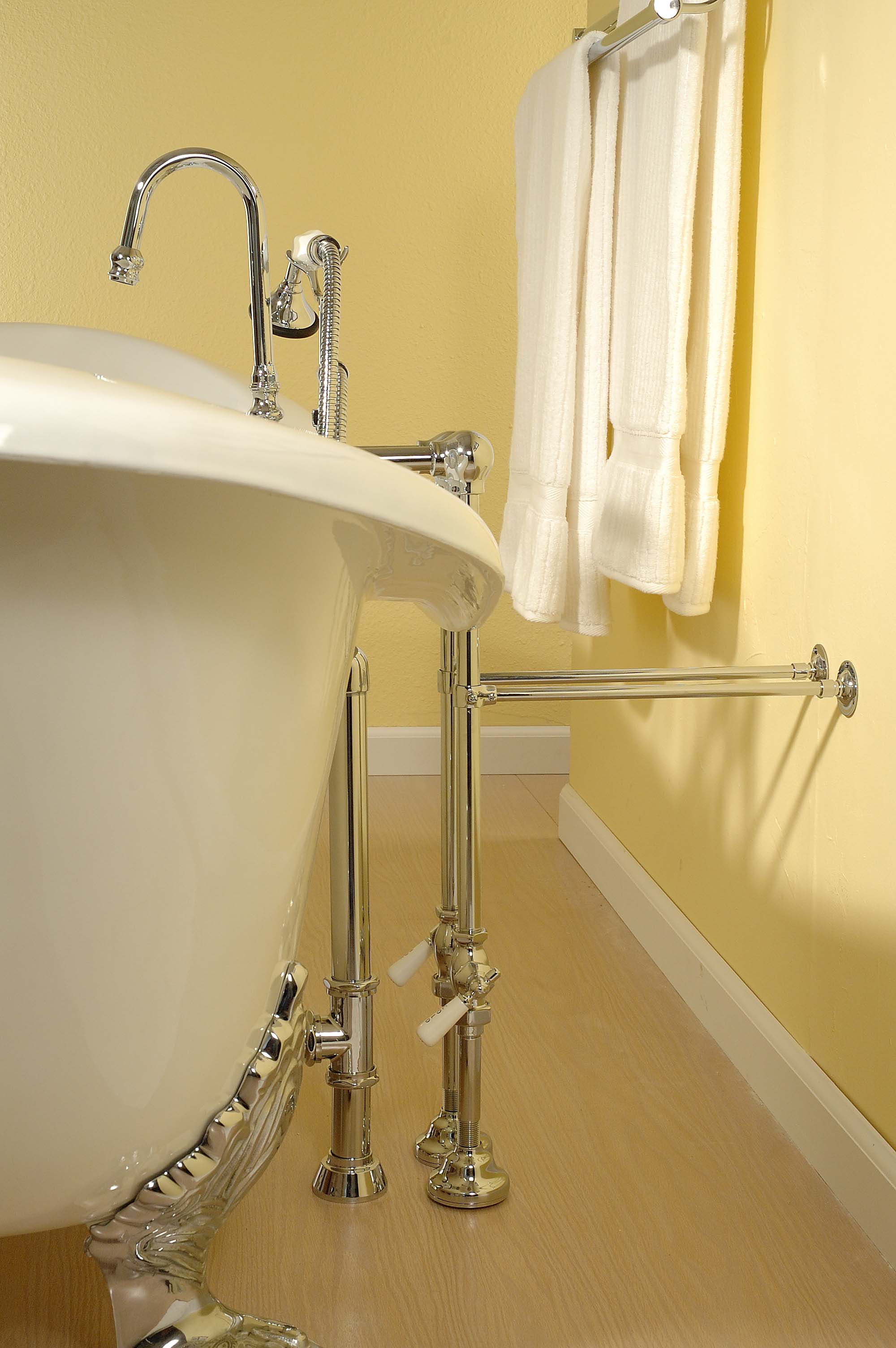 Strom Living Freestanding Tub Faucet Supply Set with Shutoffs - Plumbing Parts