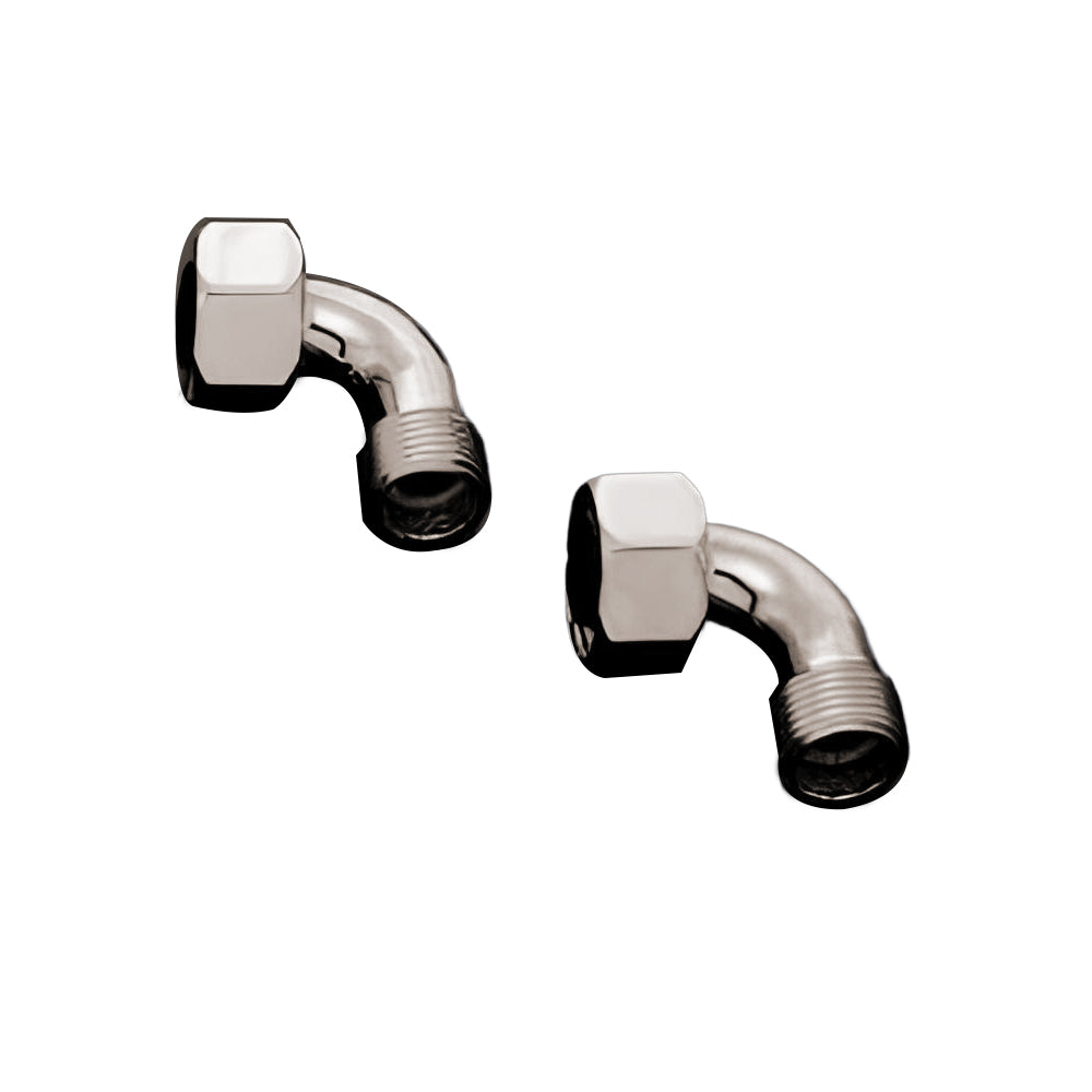 Fittings/Fasteners with Bathcock Coupling Elbow Pair and 0.75" IPS Nut To Faucet P0643 | Strom Living Polished Nickel - Plumbing Parts