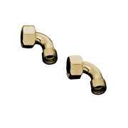 Fittings/Fasteners with Bathcock Coupling Elbow Pair and 0.75" IPS Nut To Faucet P0643 | Strom Living Supercoat Brass - Plumbing Parts