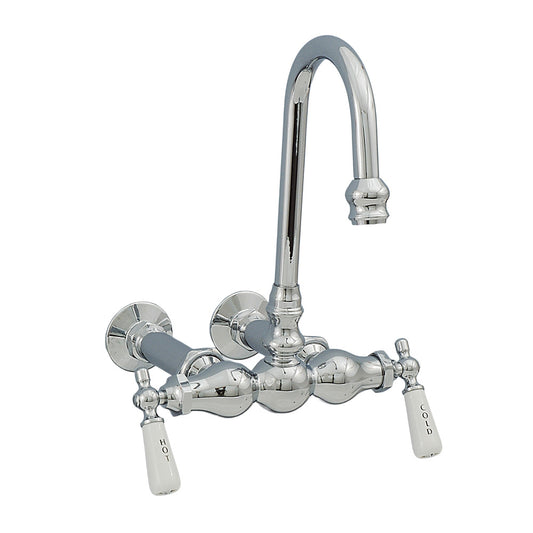 Strom Living Gooseneck Faucet with Porcelain Lever Handles