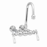 Wall Mount Gooseneck Tub Faucet Lever Handles P0655 | Strom Living Chrome - Tub Fillers
