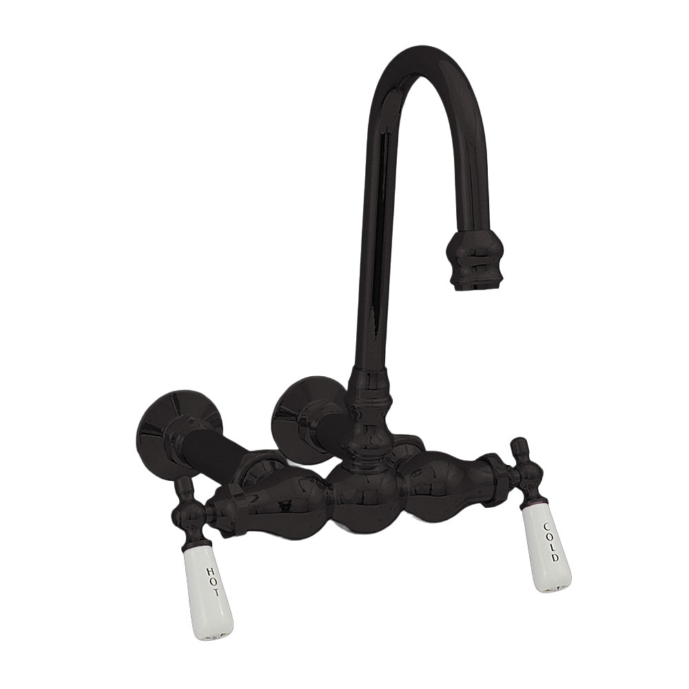 Wall Mount Gooseneck Tub Faucet Lever Handles P0655 | Strom Living - Tub Fillers