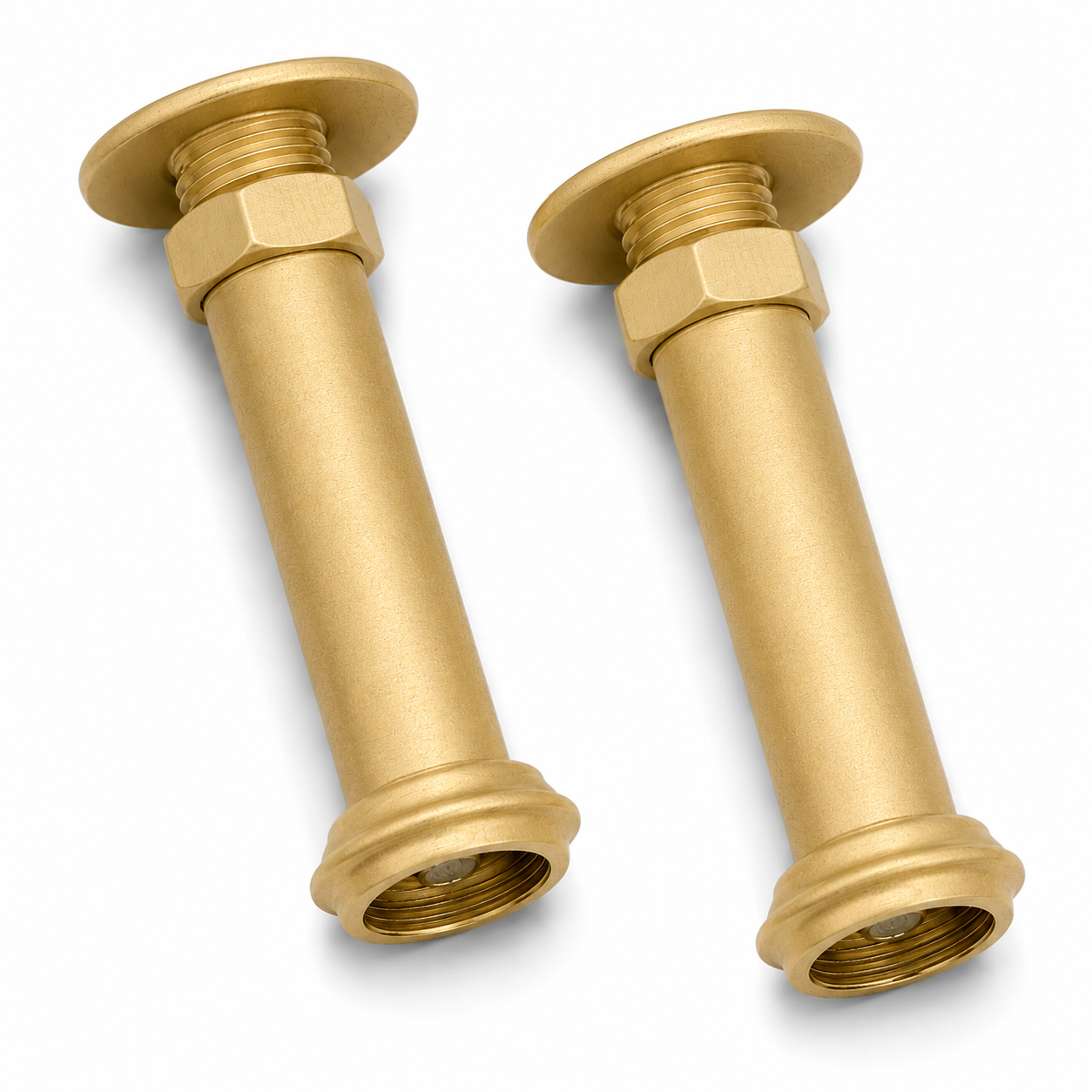 Coupler Pair 4" P0659 | Strom Living Raw Brass - Plumbing Parts