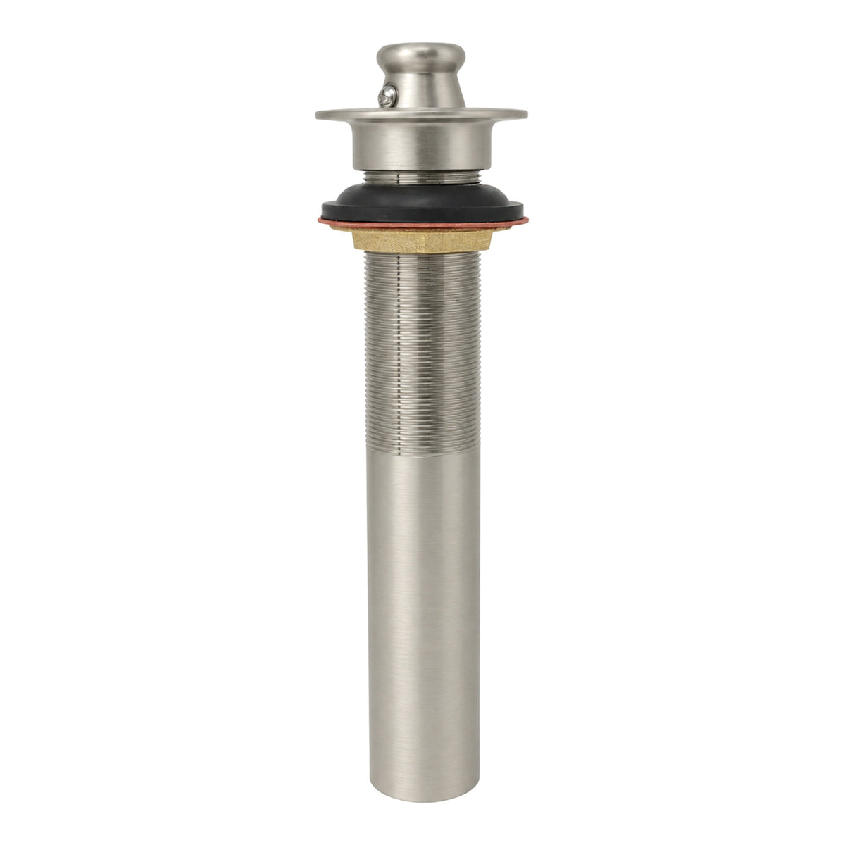 Lavatory Drain Assembly with Easy Lift Stopper and Overflow Holes P0001 in Matte Nickel