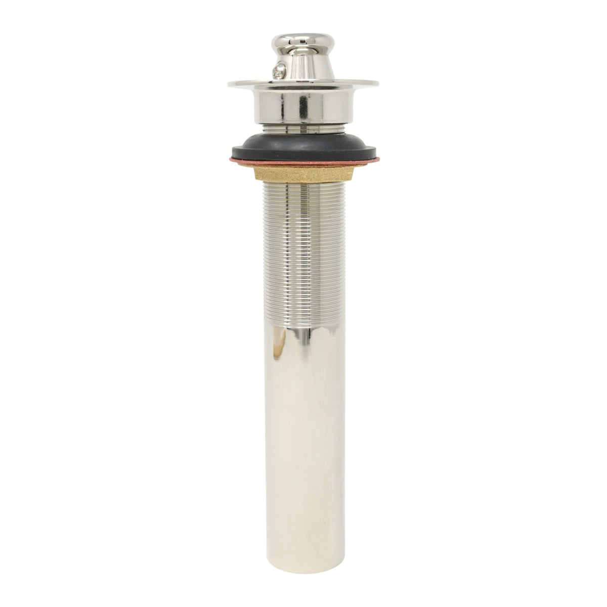 Lavatory Drain Assembly with Easy Lift Stopper and Overflow Holes P0001 | Strom Living Chrome Without Overflow Holes - Sink Components