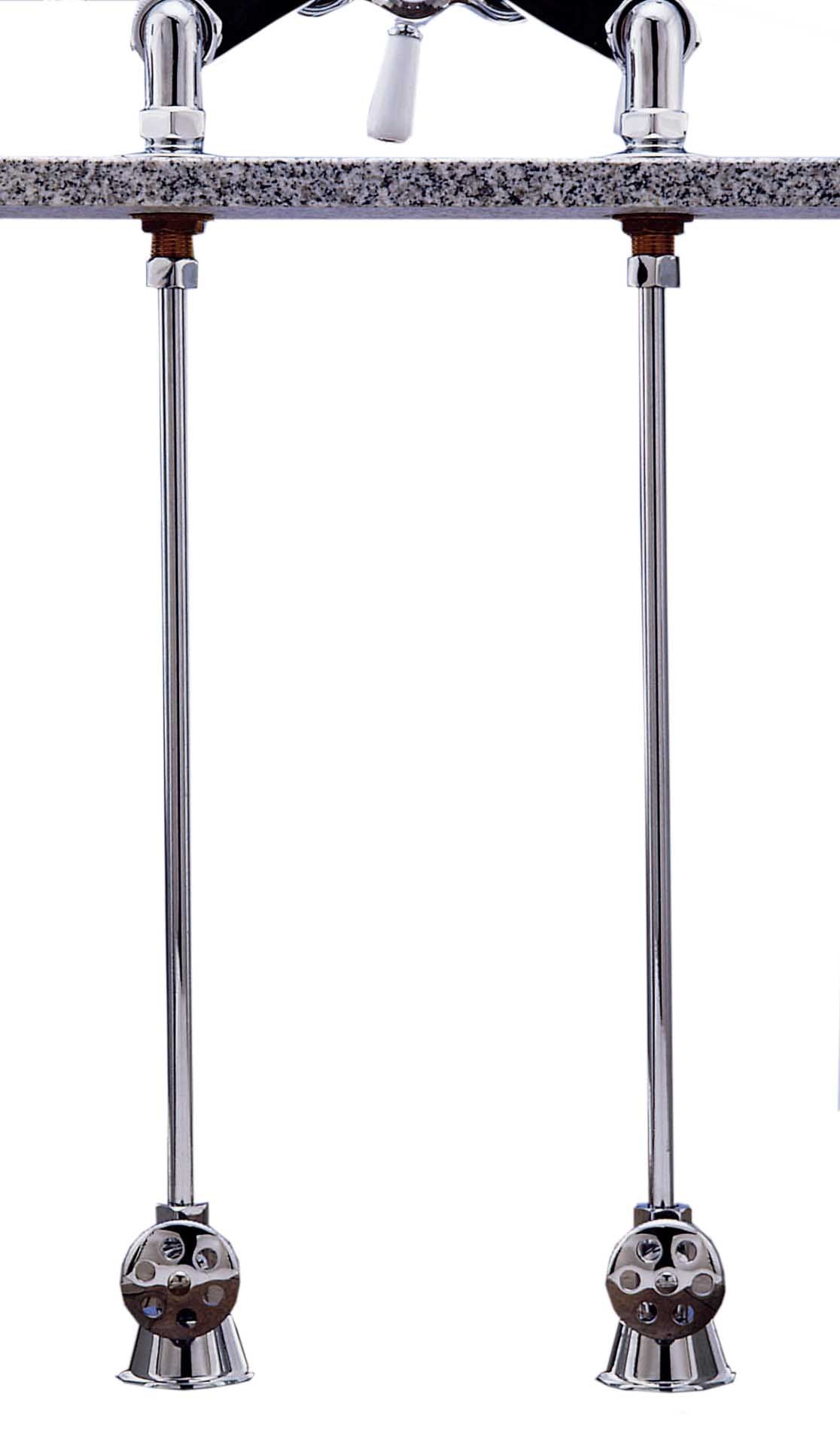 Strom Living 29" Deck Mount Supply Set Round Handles Chrome - Plumbing Parts