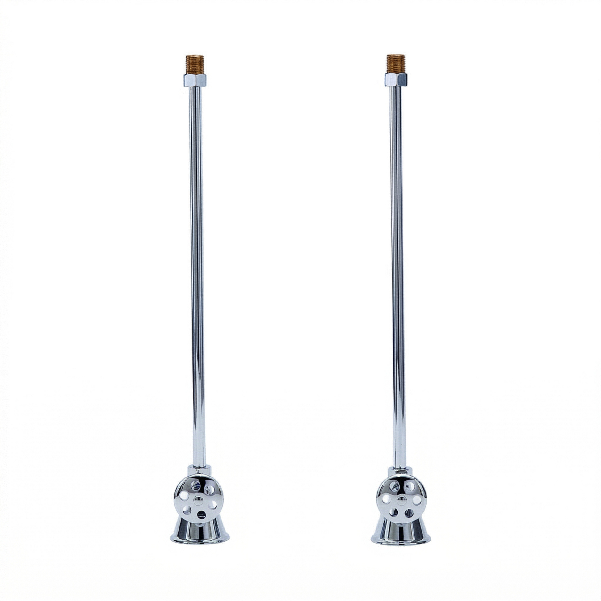 Strom Living 29" Deck Mount Supply Set Chrome Cross-Point Handles - Plumbing Parts