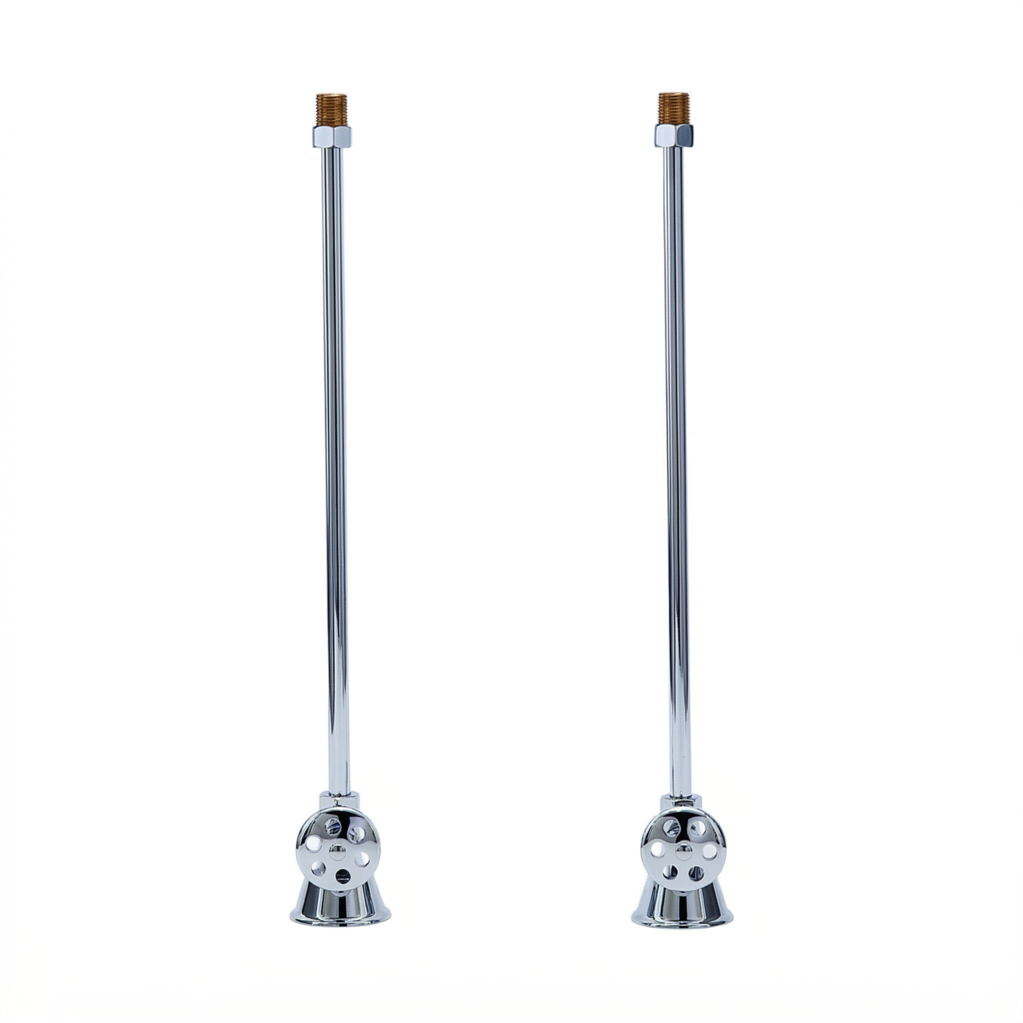 Strom Living 29" Deck Mount Supply Set Chrome Cross-Point Handles - Plumbing Parts