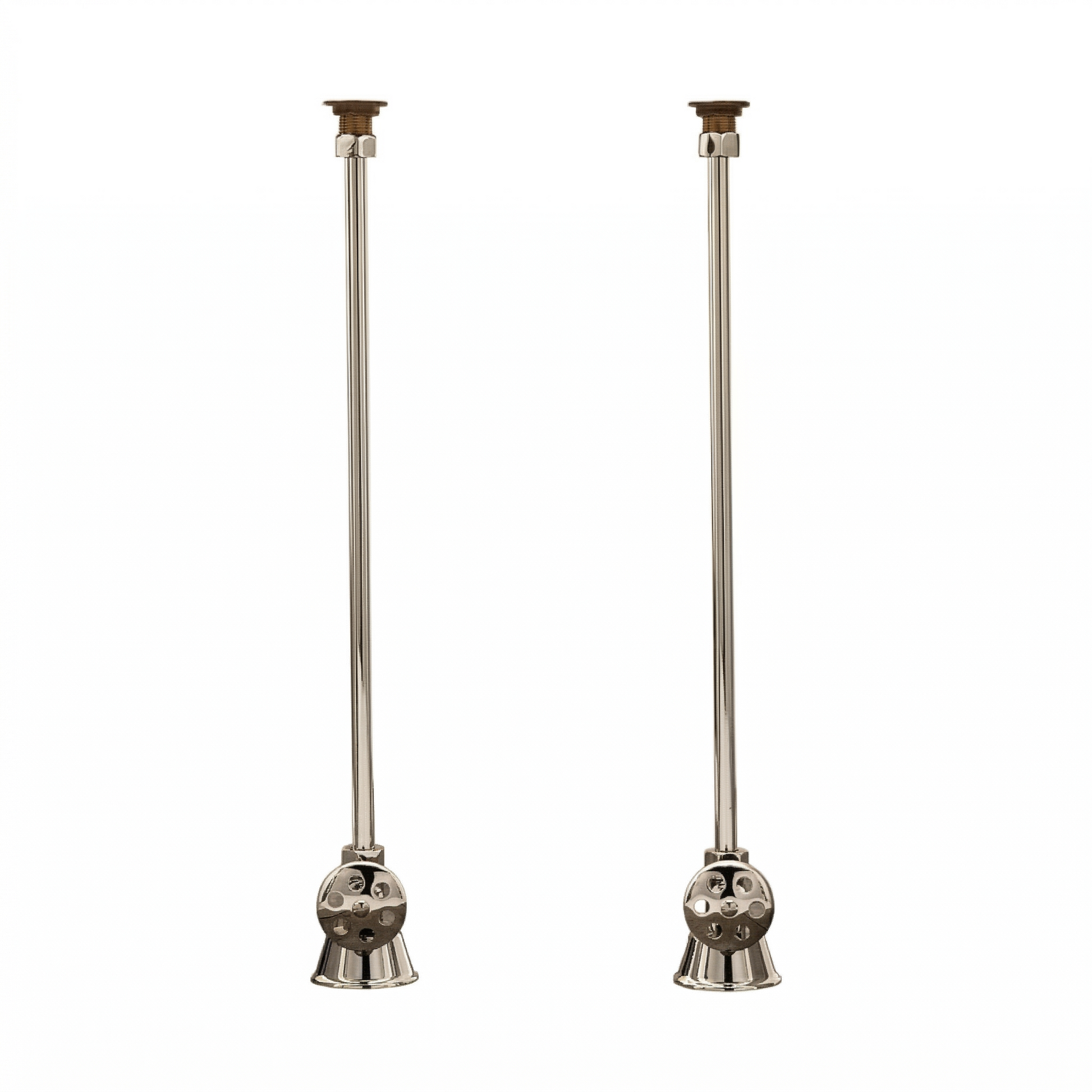 Strom Living 29" Deck Mount Supply Set Polished Nickel Round Handles - Plumbing Parts