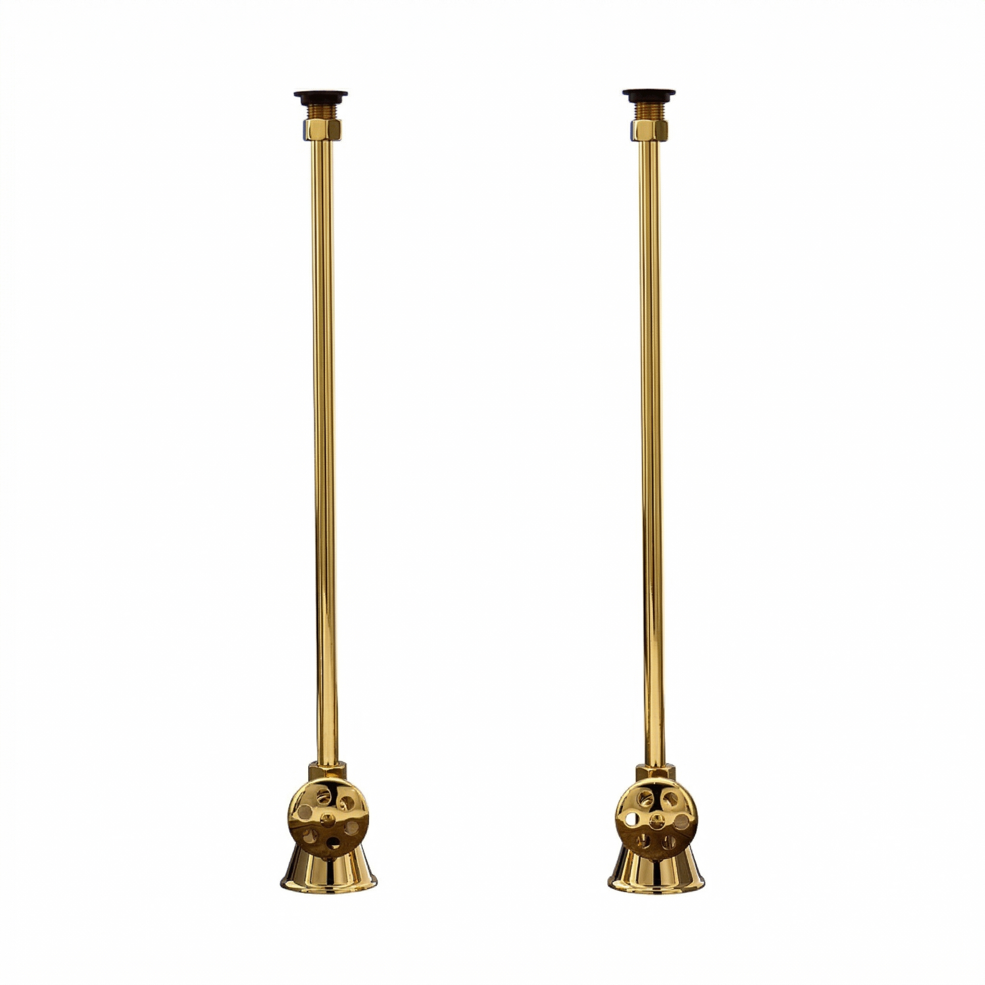 Strom Living 29" Deck Mount Supply Set Supercoat Bass Cross-Point Handles - Plumbing Parts