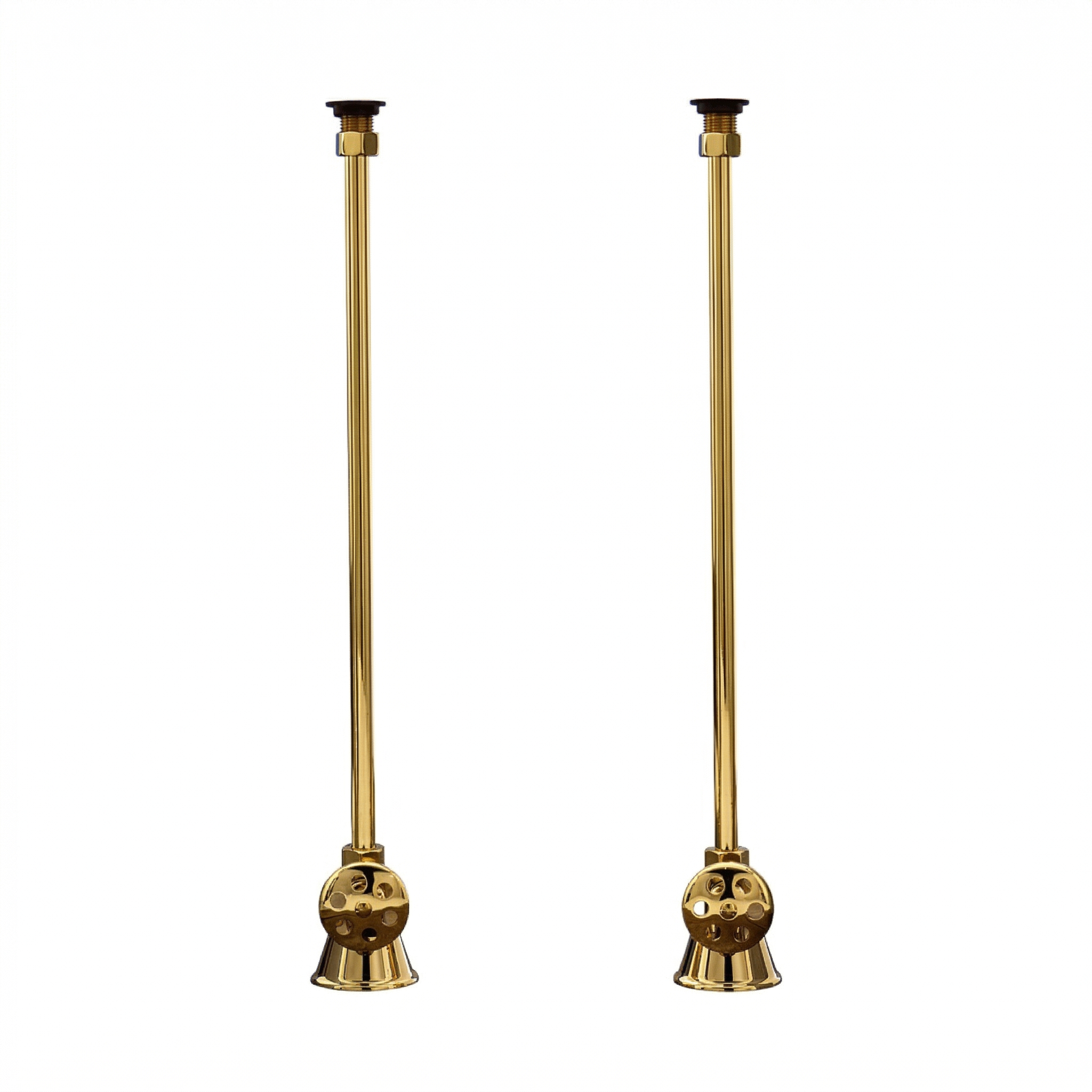 Strom Living 29" Deck Mount Supply Set Supercoat Bass Cross-Point Handles - Plumbing Parts