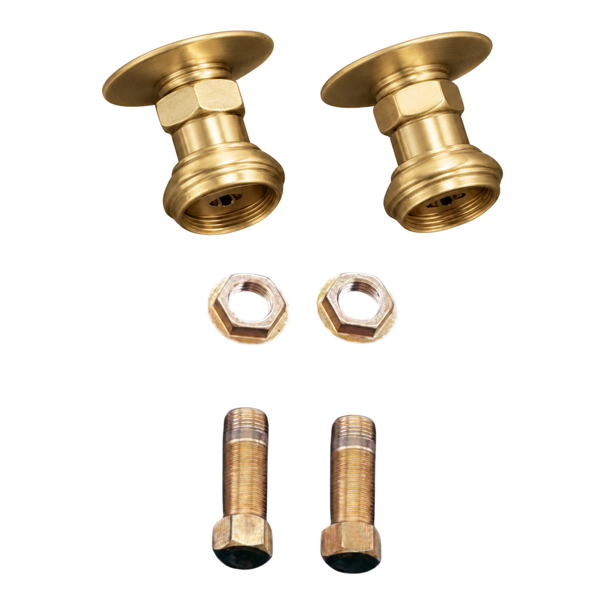 Coupler Pair 2" P0677A in Satin Brass