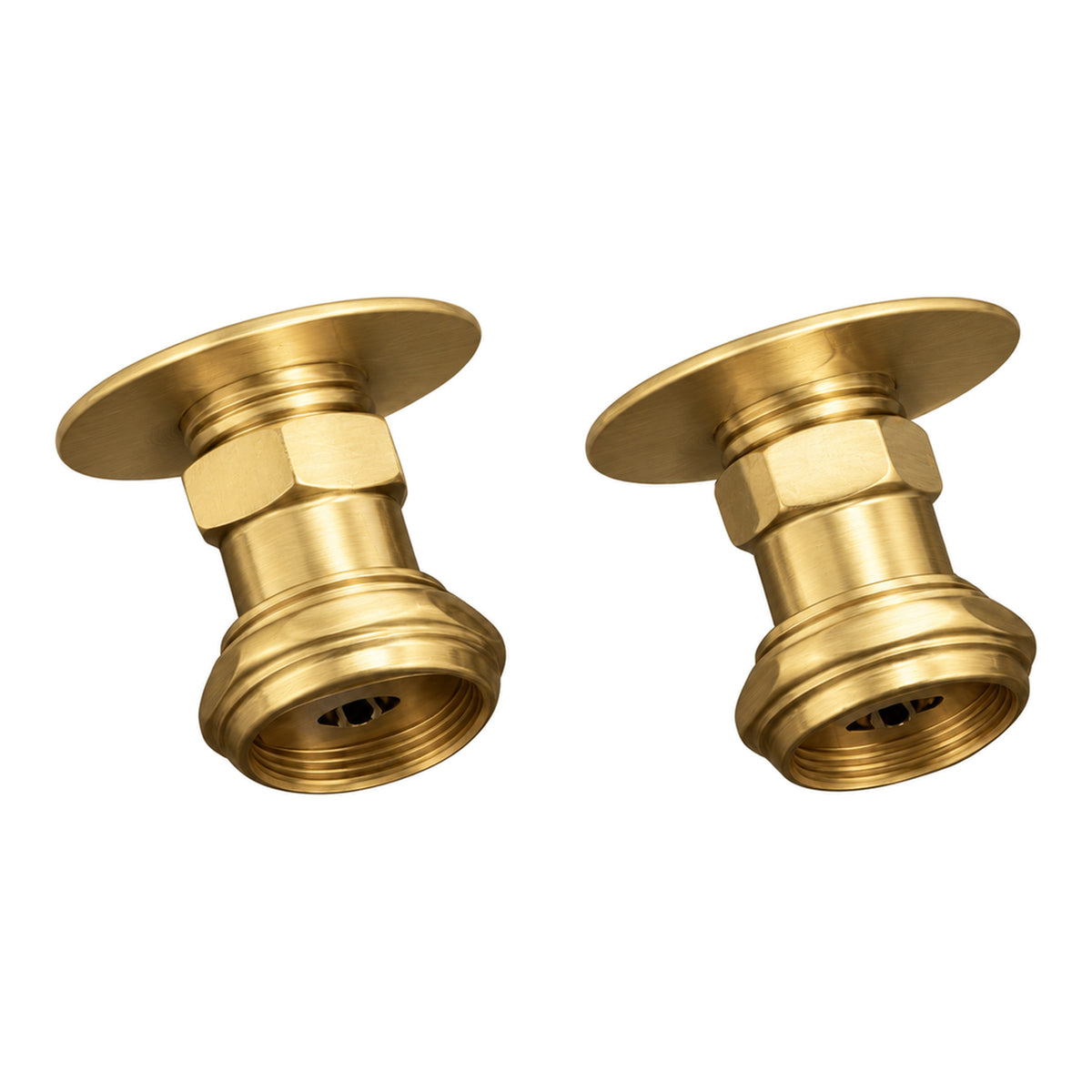 Coupler Pair 2" P0677A in Satin Brass