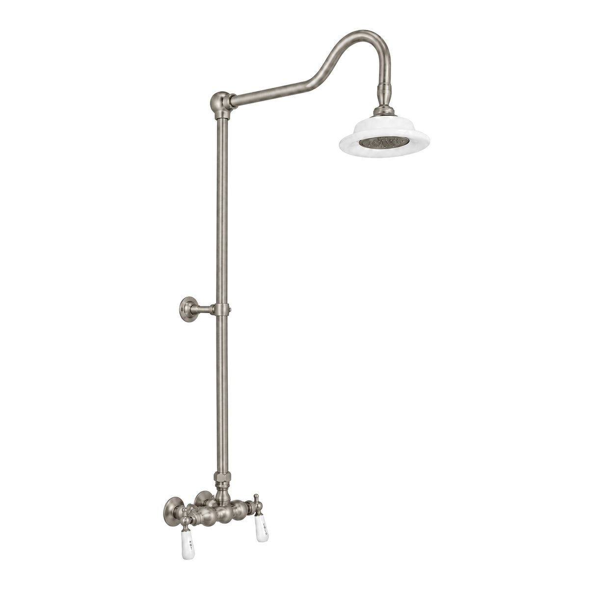 Exposed Shower System with Lever Handles P0678 in Matte Nickel